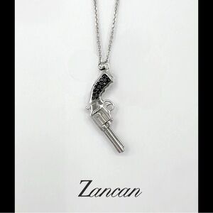Zancan 925 Silver Revolver Pendant & Chain (EUC)